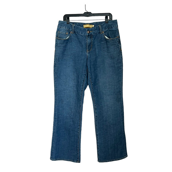 Seven 7 Luxe Thalia Women's Medium Wash Wide Leg Blue Denim Jeans Plus Size 16 - Picture 1 of 13